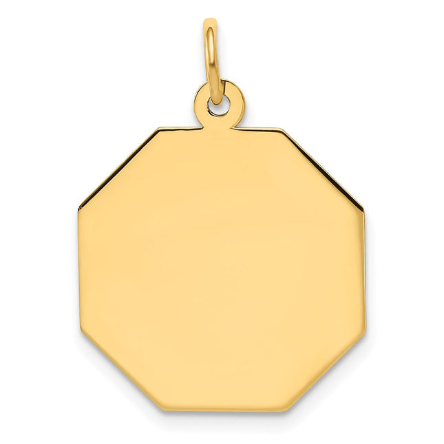 14K gold disc charm