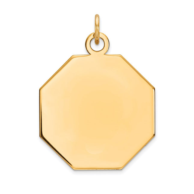 14K gold disc charm