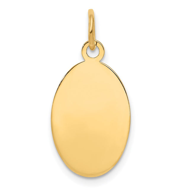 14K gold disc charm