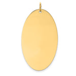 14K Plain .013 Gauge Engravable Elliptical Disc Charm, 38 x 21mm view