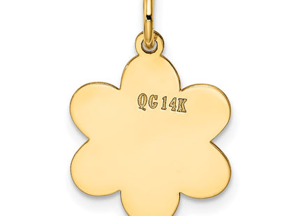 14K gold disc charm, another view