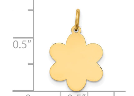 14K gold disc charm, alternate view