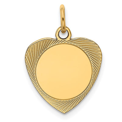 14K gold disc charm