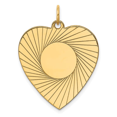 14K gold disc charm