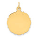 14K Plain .018 Gauge Engravable Disc Charm, 24 x 18mm
