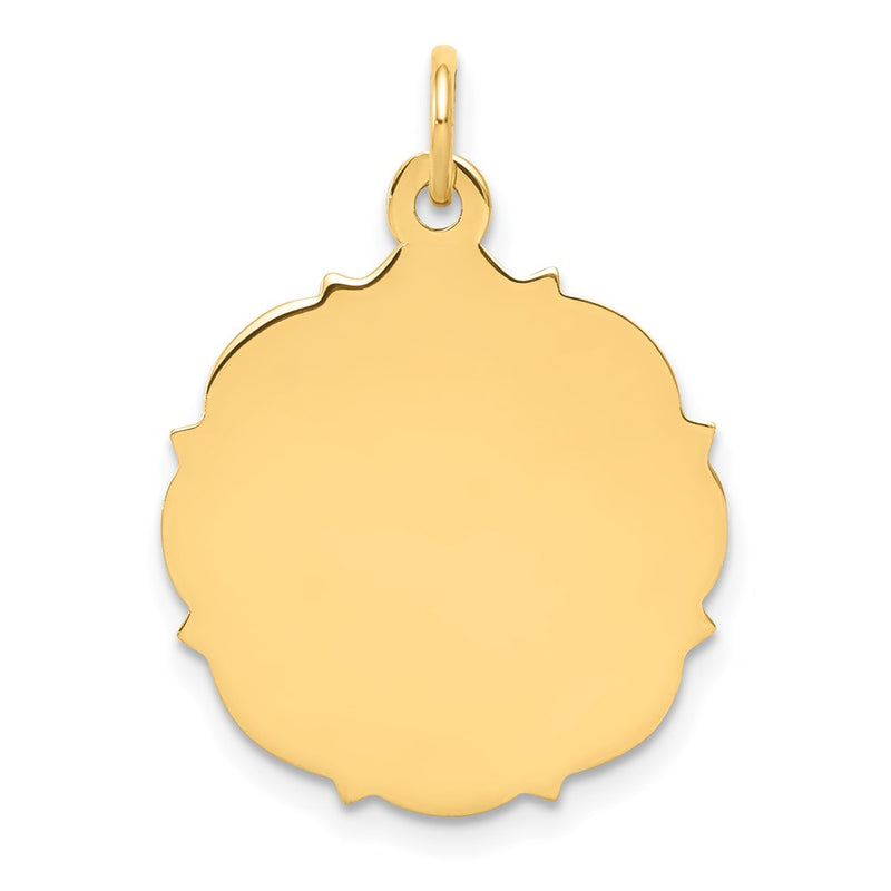 14K gold disc charm