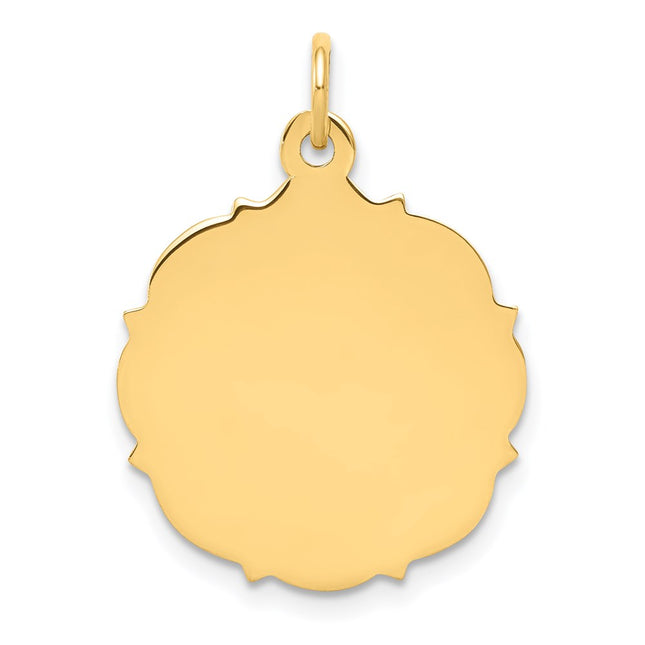 14K gold disc charm