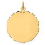 14K Plain .018 Gauge Engravable Disc Charm, 32 x 26mm view