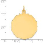 14K Plain .013 Gauge Engravable Disc Charm, 32 x 26mm view