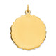 14K Plain .018 Gauge Engravable Disc Charm, 32 x 26mm
