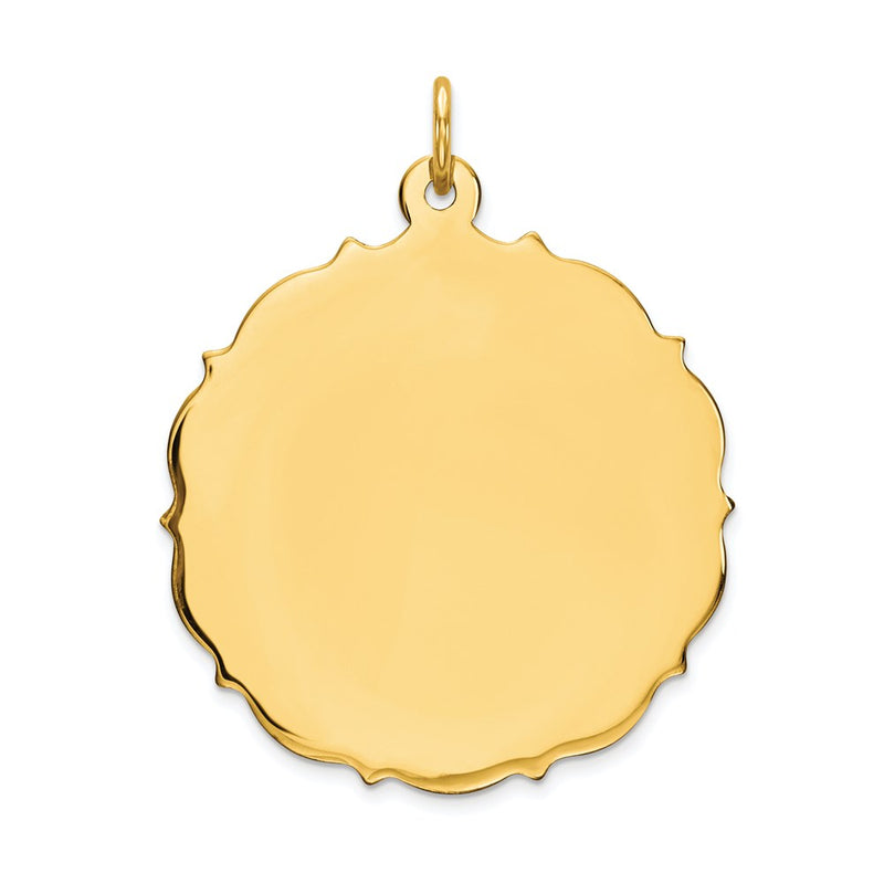 14K gold disc charm