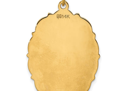 14K gold disc charm, another view
