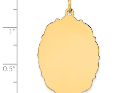 14K gold disc charm, alternate view