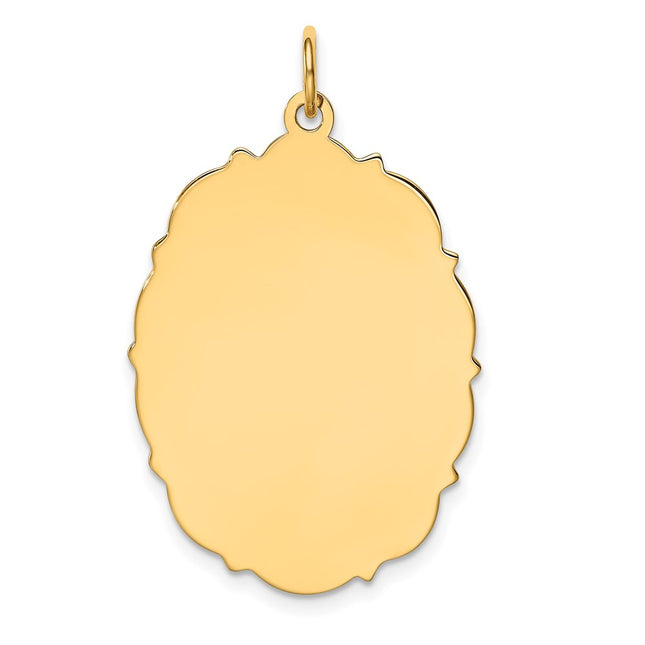14K gold disc charm