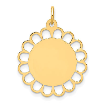 14K gold disc charm