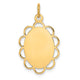 14K Plain .013 Gauge Engravable Flower Disc Charm, 25 x 15mm