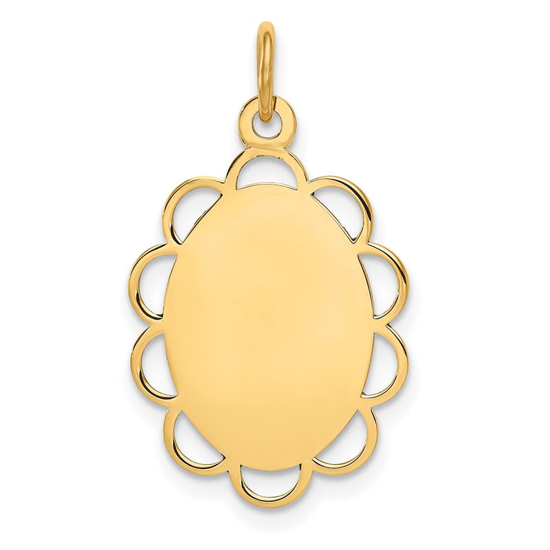14K gold disc charm