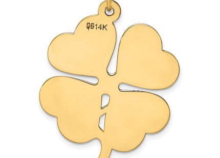 14K gold clover charm, another view