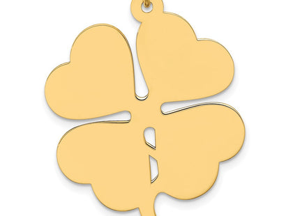 14K gold clover charm