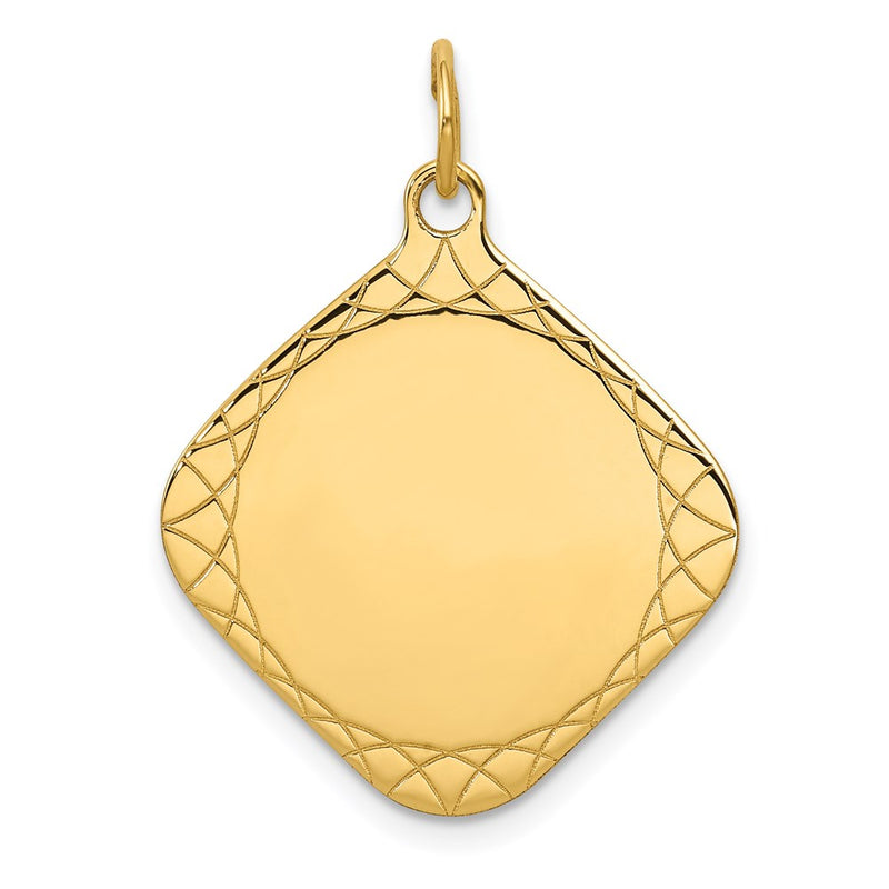 14K gold disc charm
