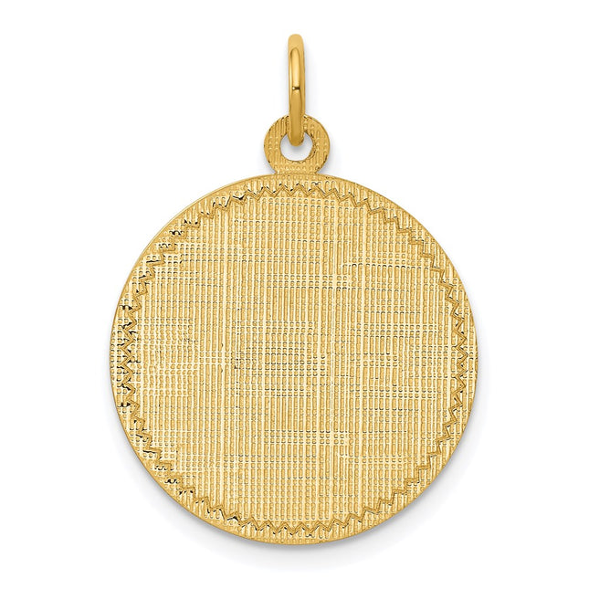 14K gold disc charm