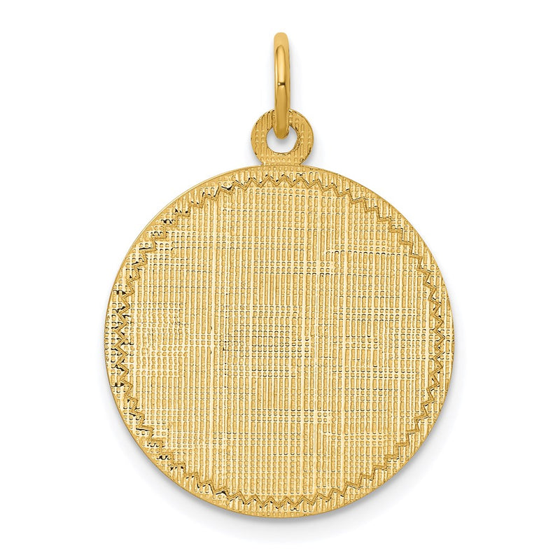 14K gold disc charm