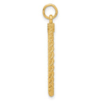 14K Patterned .013 Gauge Engravable Rope Disc w/Satin Back, 36 x 26mm view