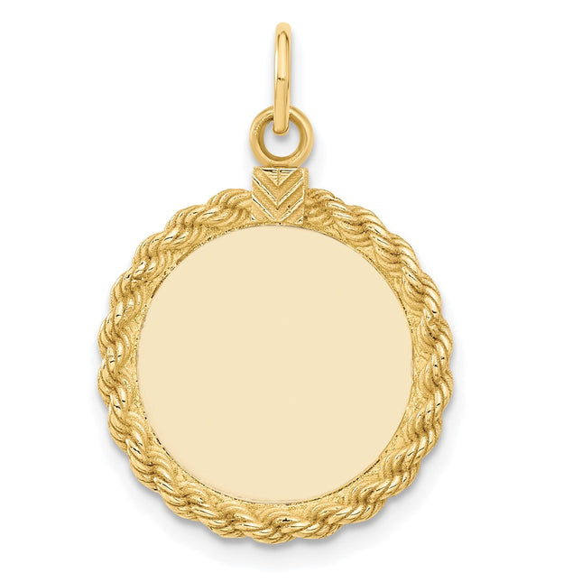 14K gold disc charm