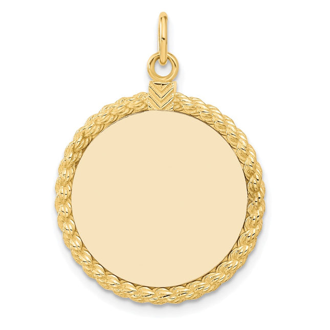 14K gold disc charm