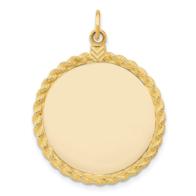 14K gold disc charm