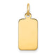 14K Plain .009 Gauge Engravable Rectangular Disc Charm, 21 x 8mm