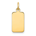 14K Plain .013 Gauge Engravable Rectangular Disc Charm, 21 x 8mm view