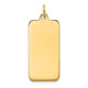 14K Plain .035 Gauge Engravable Rectangular Disc Charm, 32 x 13mm