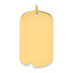 14K Plain .013 Gauge Engravable Dog Tag w/Notch Disc Charm, 34 x 18mm