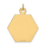 14K Hexagon Red Enameled Medical Jewelry Pendant, 32 x 26.5mm view