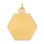 14K Hexagon Non-enameled Medical Jewelry Pendant, 27 x 22.5mm view