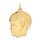 14K .011 Depth Engravable Boy Head Charm