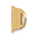 14K Red Enameled Oval Shape Medical ID Plate view