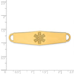14K Non-enameled Oval Shape Medical ID Plate, 60.5 x 13.5mm view