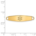 14K Non-enameled Oval Shape Medical ID Plate, 34.5 x 8mm view