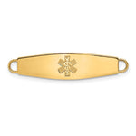 14K Non-enameled Oval Shape Medical ID Plate, 34.5 x 8mm view