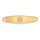 14K Non-enameled Oval Shape Medical ID Plate, 34.5 x 8mm