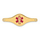 14K Red Enameled Shaped Medical ID Plate