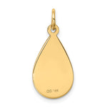 14K 20x11.5mm Teardrop Non-enameled Medical Jewelry Pendant view