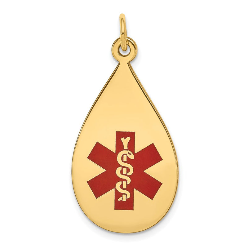 14K gold teardrop pendant