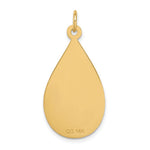 14K Teardrop Non-enameled Medical Jewelry Pendant view