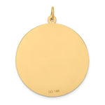 14K Round Non-enameled Medical Jewelry Pendant, 40 x 31.8mm view