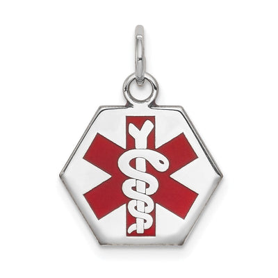 14K white gold pendant