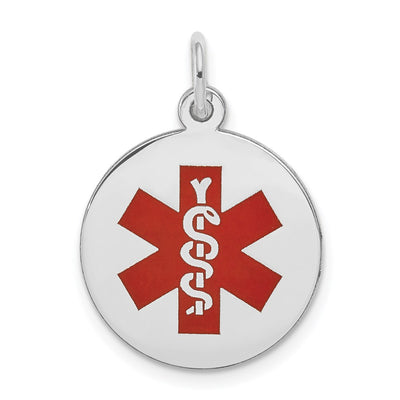 14K white gold pendant