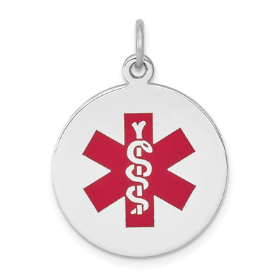 14K white gold pendant